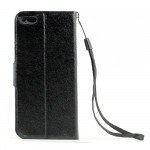 Wholesale iPhone 5 5S Crystal Flip Leather Wallet Case with Stand Strap (Mini Flower Black)